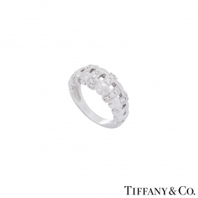 Tiffany & Co. White Gold Diamond Lattice Ring Tiffany & Co. White Gold Diamond Lattice Ring